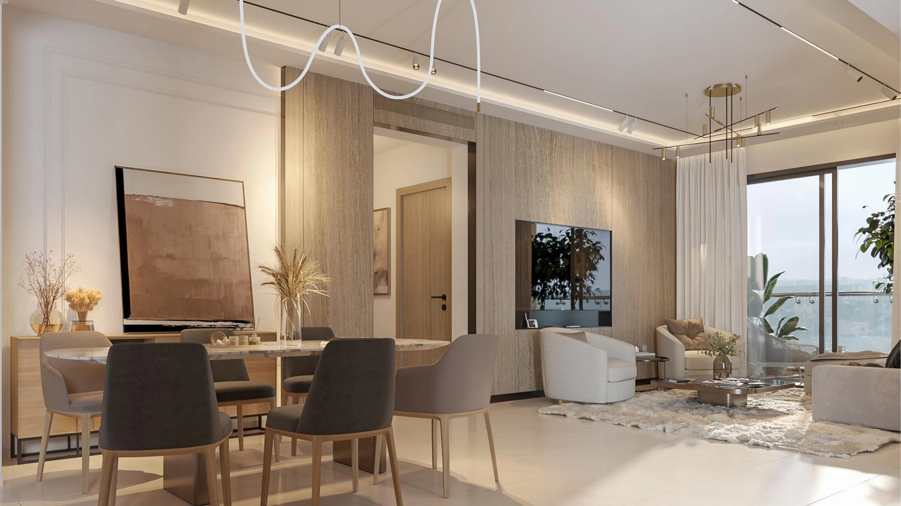 Featured Image of Sobha One Residences Open Living & Dining Layout