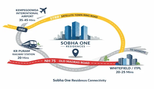 Featured Image of Sobha One Residences Hoskote To Airport Distance Direct Transit Guide 2026