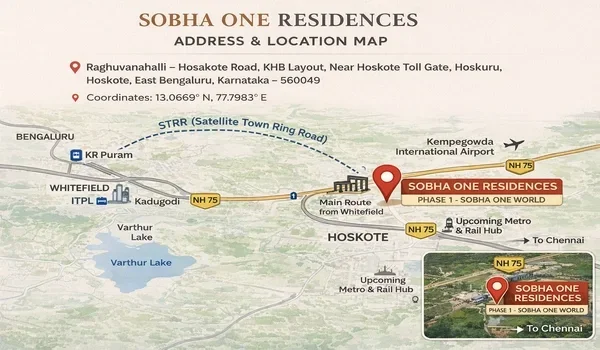 Featured Image of Sobha One Residences Map